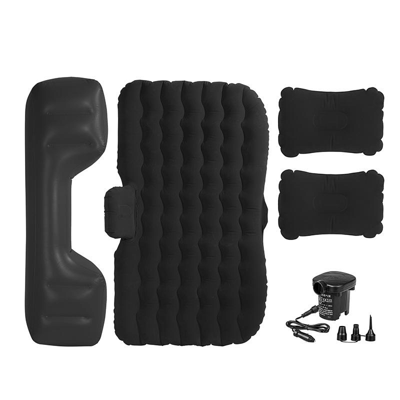 Back Seat Car Air Mattress:Inflatable SUV Car Camping Bed for Truck Van,Thickened Double-Sided Flocking Travel Car Sleeping Pad with Air Pump 2Pillows
