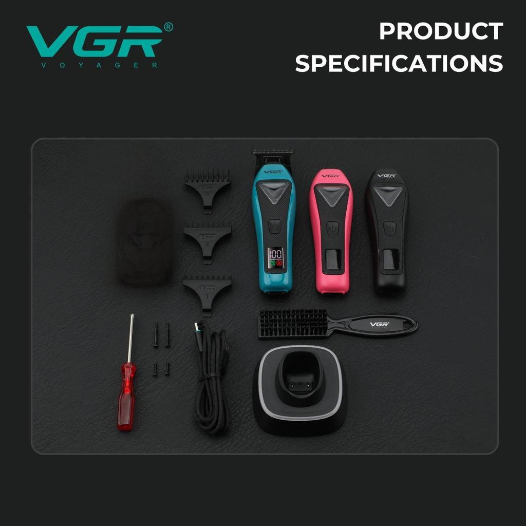 VGR Hair Trimmers Professional Haircut Machine 11000 RPM Clippers Vector Motor Brushless Hair Trimmers Adjustable Trimmer for Men Personal Care V-035C