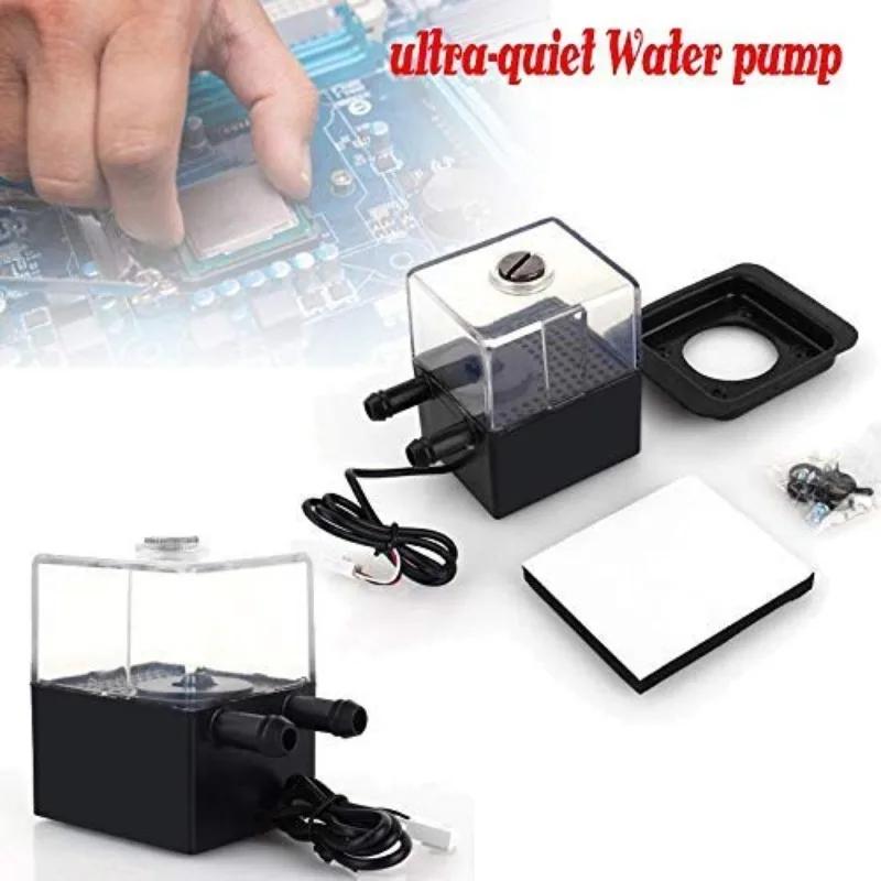 SC-300T 12V DC Water Cooling Pump 300L/H 1.9m Head Ultra Quiet Integrated Tank 150ml for PC CPU Liquid Cooling System Gaming Rig