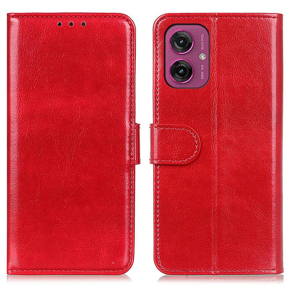 

Для Motorola Moto G55 5G Чохол Текстура Кінської Шкіри PU Шкіра Чохол-Підставка для Телефону B