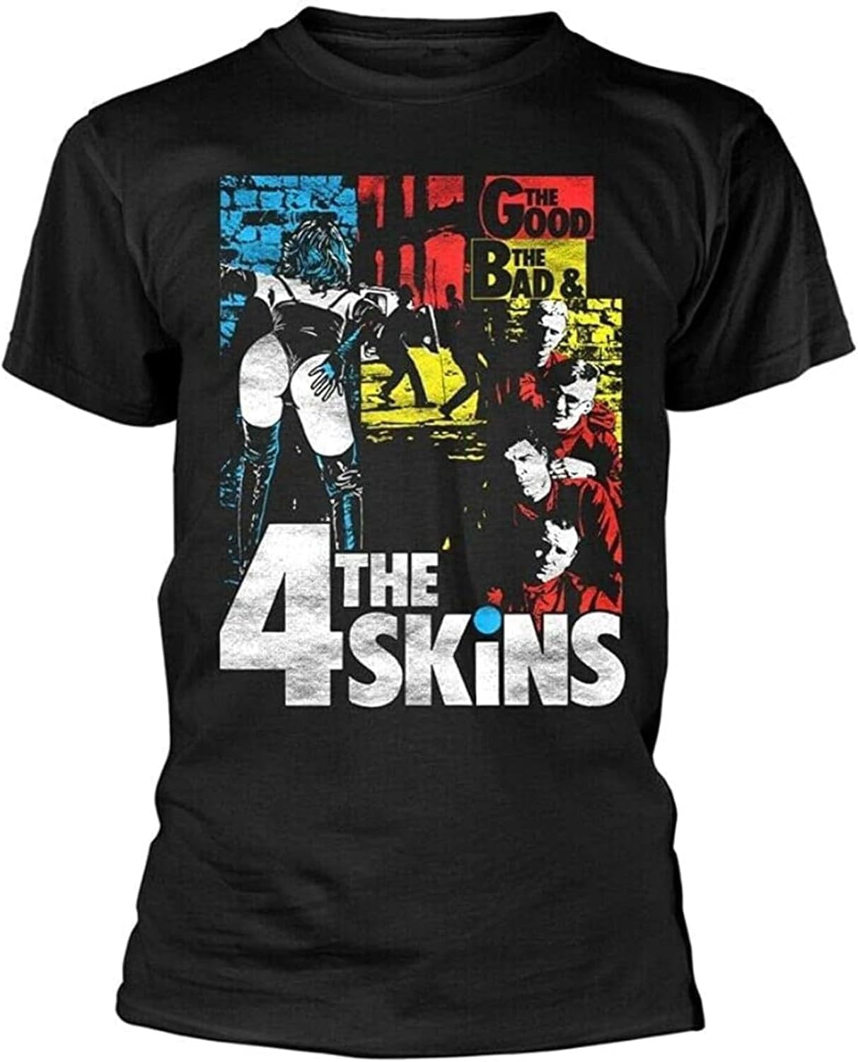 The Good The Badthe 4 Mens T-Shirt Punk Oi 4XL чёрный