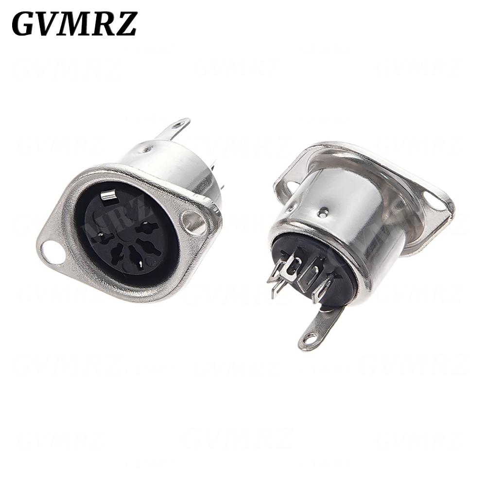 

2PCS/lot 3/4/5/6/7/8PIN Panel Mount Male Female Jack DIN Adapter MIDI Cable Connector 3P 4P 5P 6P 5PIN