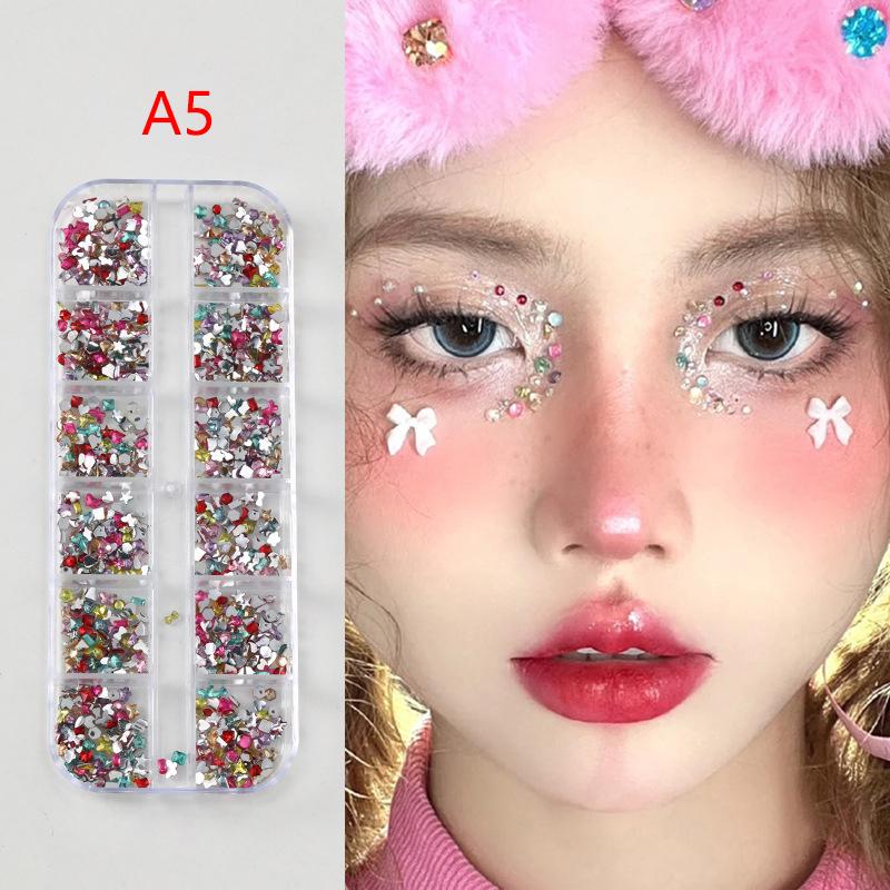 Crystal Facial Tattoo Festival Jewels Self-Adhesive Body Gems Stickers Bling Rhinestones Makeup Face Eye Sticker For Party