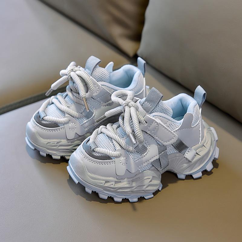 

Унисекс Модная Повседневная Детская Обувь - Коллекция Весна 2026: Дышащая, Легкая, Нескользящая Мягкая Подошва Size 24: 15cm серый