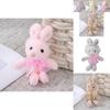 Adorable Lace Bunny Plush Toy Soft And Fluffy Stuffed Animal Doll Keychain