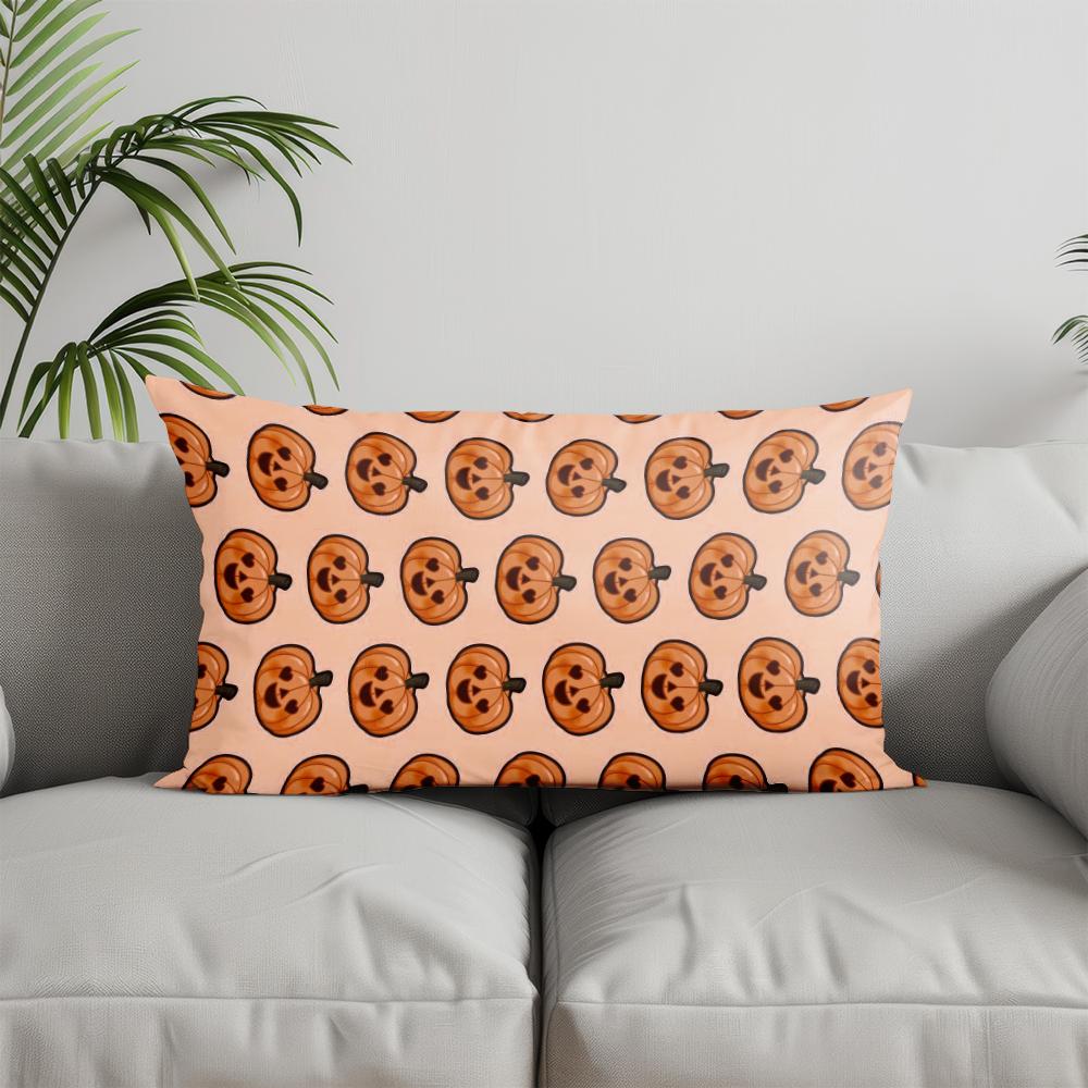 Home Decor Autumn Maple Leaf Printed Pillow Suitable For Sofa Bedroom Car Pillow Cover Cushion Rectangular Back Cushion