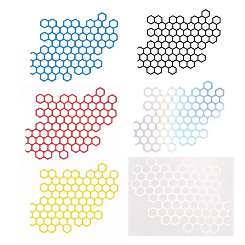 Car Front Rear Tail Light Lamp Honeycomb Stickers DIY Sticker Decorations Wrap