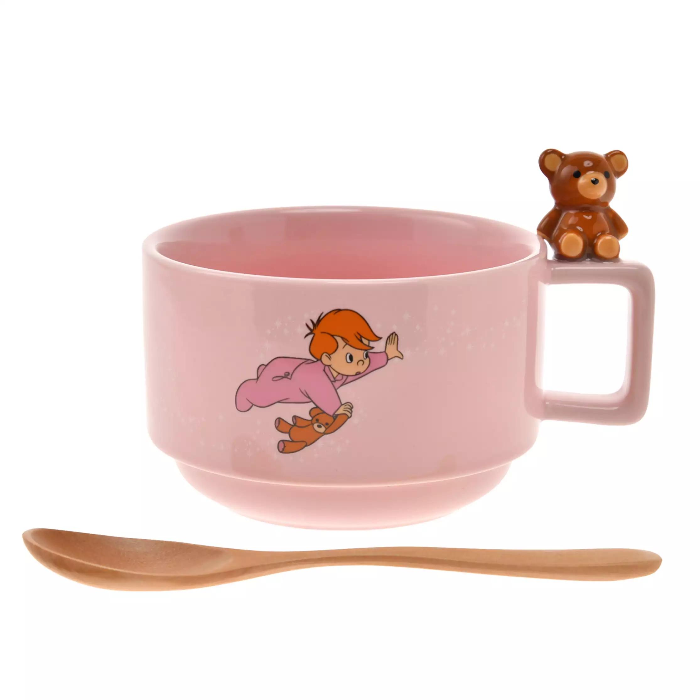 

Disney Michael & Michael Teddy Bear Soup Cup and Spoon Set ( Hot Drinkware ) NEW Disney Store