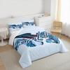 3 Piece Bedding Set Washington Capitals NHL Blue Paint Splash White Print Duvet Cover for Men Fan Gift