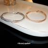 Zircon Double-layer Cross-opening Bracelet Light Luxury Niche High-end Bracelet Simple Personality Versatile Jewelry Wholesale Women