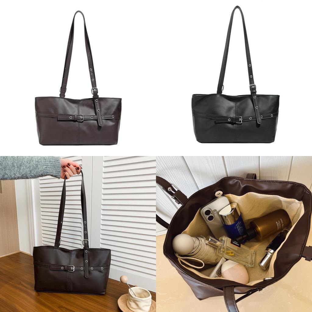 Retro Style Large Capacity Bag For Women With Pu Material And Magnetic Closure