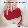 Oval Silicone Makeup Bag Waterproof Portable Storage Bag Zippered Travel Cosmetic Pouch for Toiletry Lipsticks Keys Jewelry