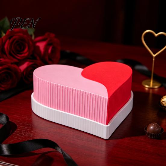 Necklace Earring Desktop Organizer Heart Shape Storage Box, 3D Printed Detachable Dual Compartment Jewelry Organizer, Decorative Wedding Anniversary