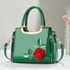 New Fashionable Large Capacity Single Shoulder Crossbody Bag with Painted Leather and Bright Flower finish