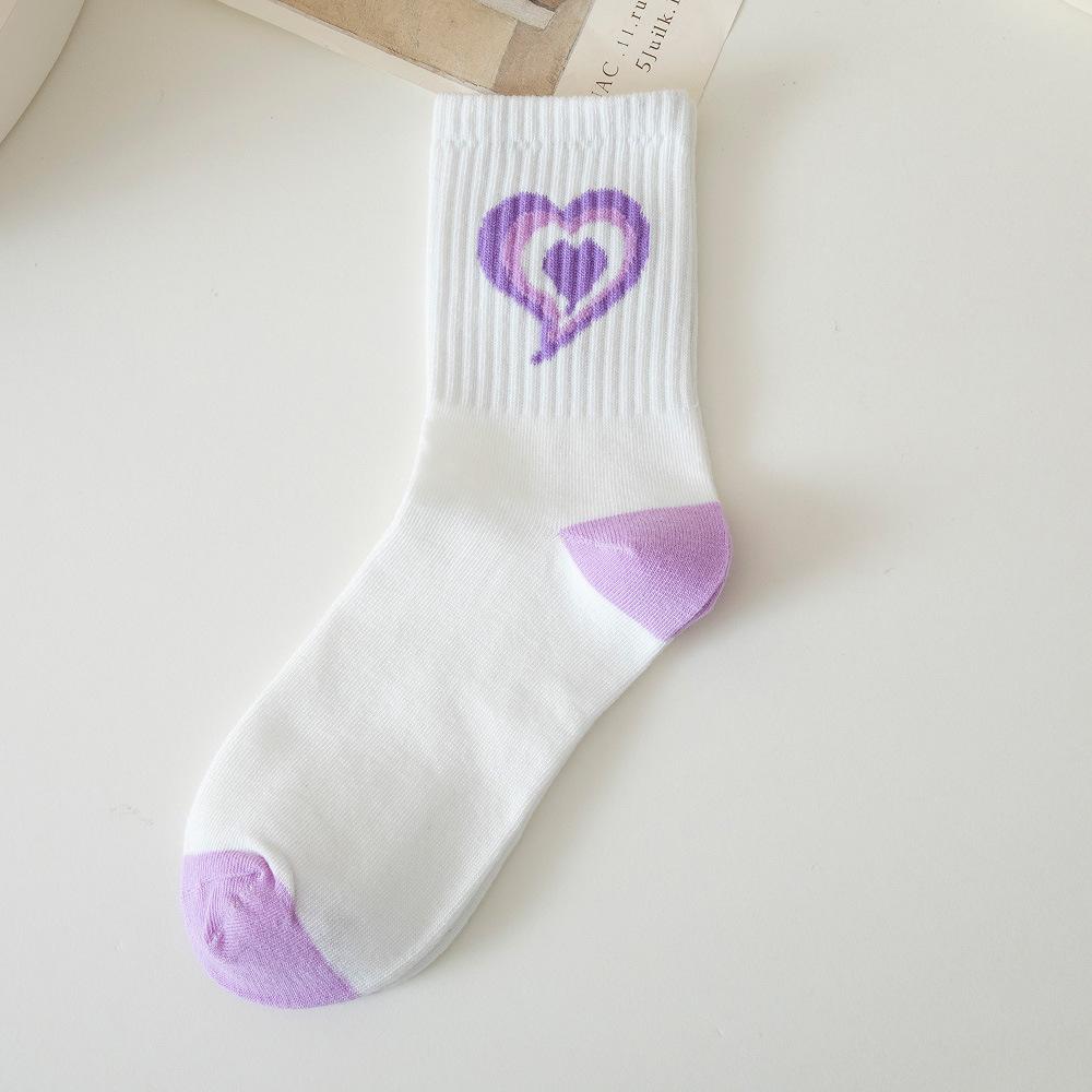 

Female Spring and Summer Fashion Trend Love Letter in The Tube Socks 1 pair