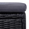 Sun Lounger Poly Rattan Black and Dark Grey