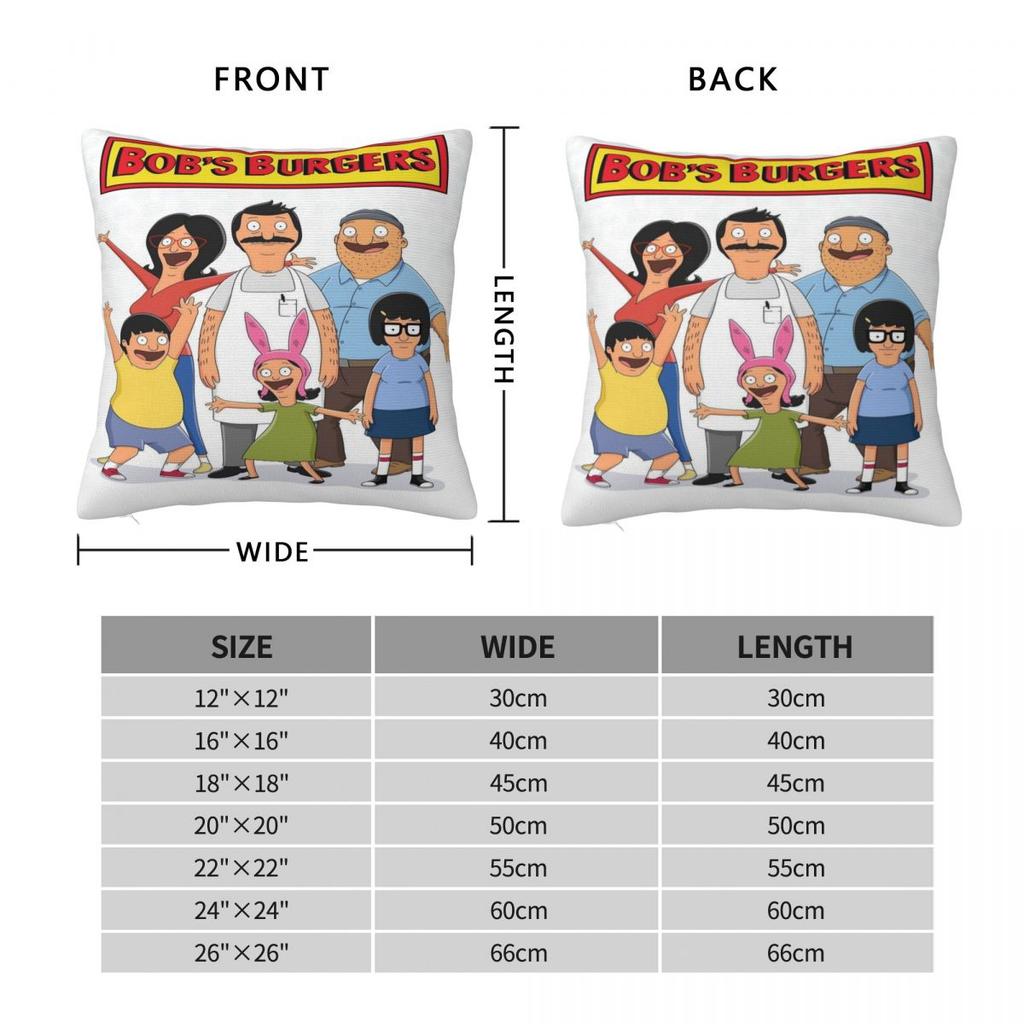 Trendy Car Bobs Funny B-Burgersdecoration Pillowcase Accessories Pillow Covers Square Multiple Sizes