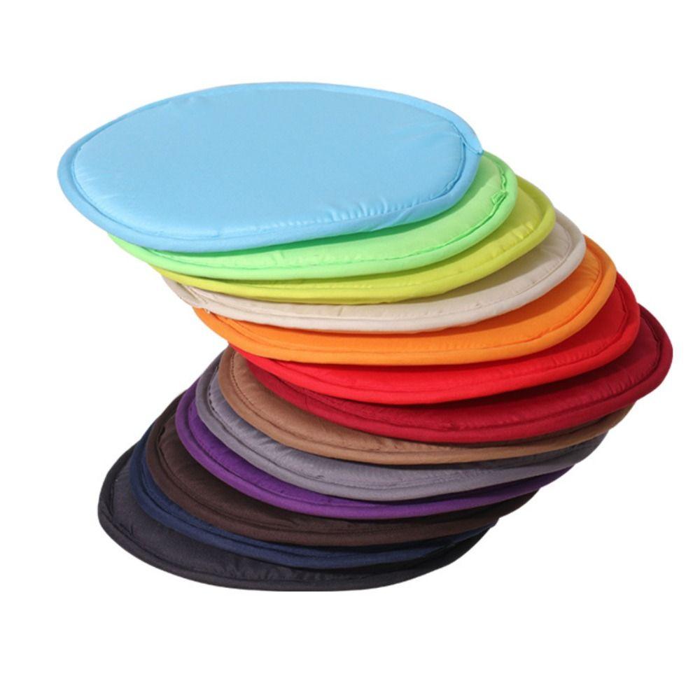 Sponge Chair Cushion Solid Color Stool Cushion Soft Round Chair Pad Home