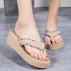 Women's Summer Platform Flip-Flops: Luxury EVA Thick-Soled, European & American Style, Height-Increasing Beach Slippers