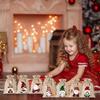 Weihnachtstüten 12 Stück Zwerg Kordelzug Heimdeko Weihnachtskalender-Taschen für Halloween Thanksgiving Heim Feiertag Neu