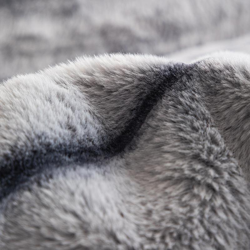 Rabbit Plush Straight Sofa Cushion Winter Thickened Sofa Cover New Non-Slip Plush Seat Cushion Cross-Border