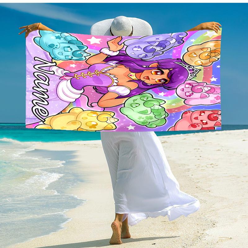 Asciugamano da spiaggia personalizzato con motivo Aphmau - morbido, assorbente, ad asciugatura rapida, perfetto per nuotare, campeggio e bagni