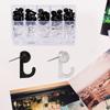 50/60/80/160Pcs Push Pin Hooks Clear Push Pin Clip Cork Board Hook Pin Decorative Thumb Tacks Hook for Wall Hanging