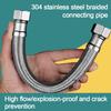 Explosion-proof Toilets Water Hose 304 Stainless Steel Shower Head Tube  Bath Accessories