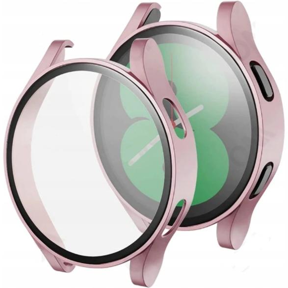 2in1 Case + Tempered Glass for Samsung Galaxy Watch 4 44mm, Pink