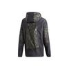 Adidas Originals Trefoil Logo Patchwork Casual Hooded Sports Jacket Men Jackets Black DW5170