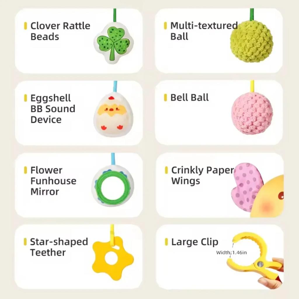 New Baby Bed Hanging Drawstring Toy Newborn Baby Stroller Toy Cute Animal Educational Toys Hand Grip Plush Bebe Fun Bedtime Toys