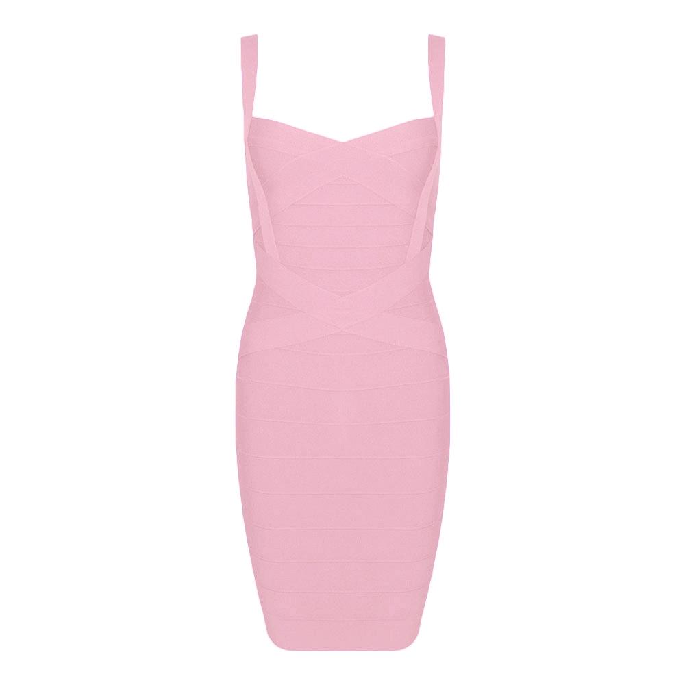 

Сексуальна еластична багатоколірна бандажна сукня-обтягувач на тонких бретельках - Мода для нічного клубу M