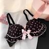 Women Black Pink Bras Cute Design Girls Underwear Push Up Sexy Bras Fashion Backless Sling Lace Lingerie