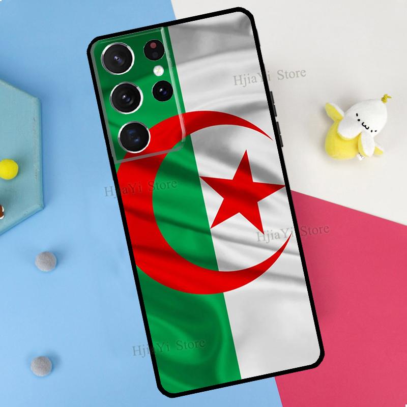 Algeria Flag Algerian Phone Case For Samsung Galaxy S23 S22 Ultra Note 20 10 S8 S9 S10 Plus S20 FE S21 FE Cover