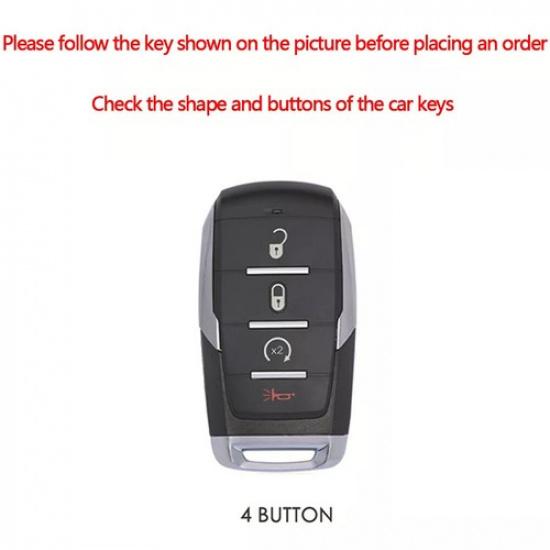 Leder Fernbedienung Auto Schlüsselanhänger Hülle für Dodge RAM 1500 2500 3500 -2024