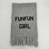 Celebrity-Inspired Women's Autumn & Winter Jacquard Wool Scarf with Tassels