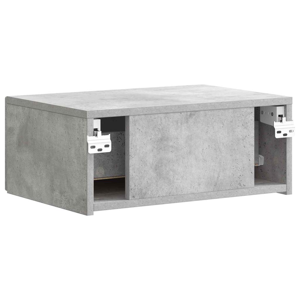 Wall Mounted Nightstand Concrete Grey 49 x 34.5 x 20 cm