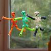 3pcs Set Elastic Skeleton Toy, Retractable Pop Tube Halloween Skeleton Toy Halloween Party Gift for Children Trick Novelty Funny Prank Mischief