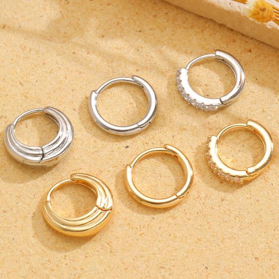 3 Paires de Boucles d'Oreilles Créoles Rondes Boucles d'Oreilles Mode Classiques avec Fermoir à Ressort Bijoux Polyvalents Empilables pour Femmes