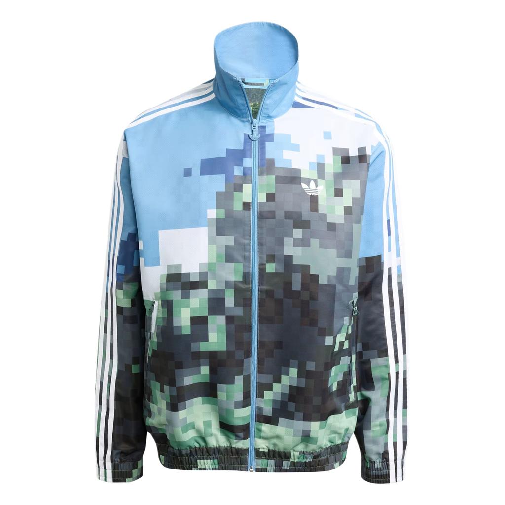 Adidas Originals X Minecraft Collaboration Top SS25 Casual Sports Comfortable Versatile Loose Long Sleeve Jacket Unisex Jacket JZ9921