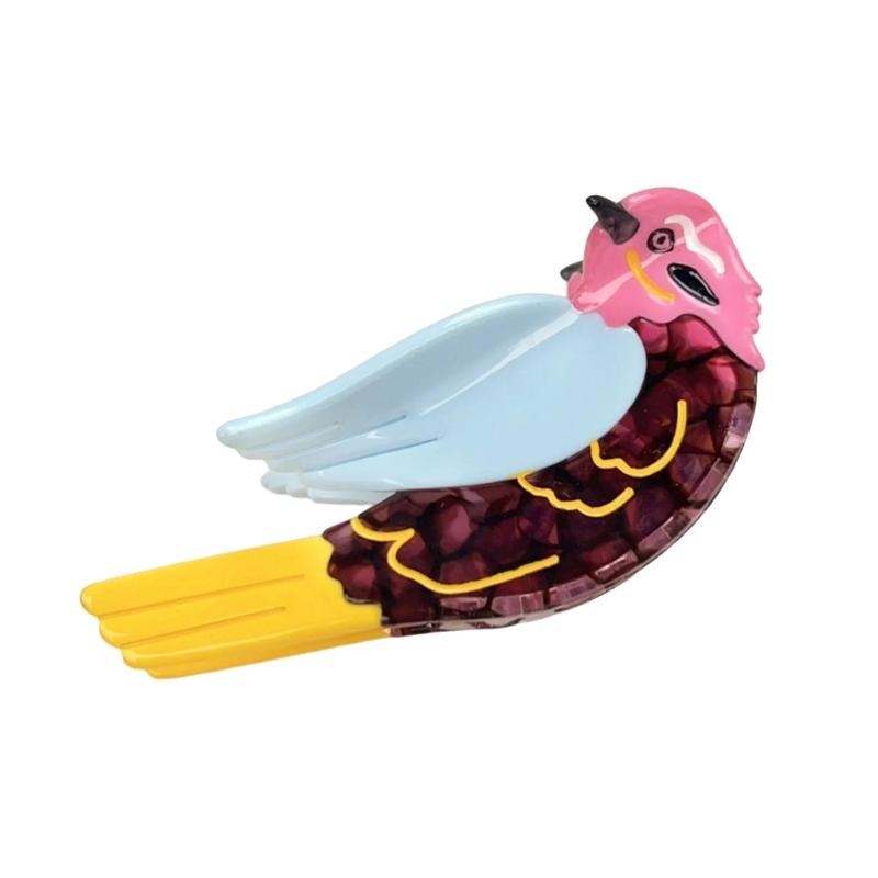  Fashionable Cartoon Bird Hair AccessoriesFriendly Acetate Big Hair Clip For Daily Use School Event Hairstyling