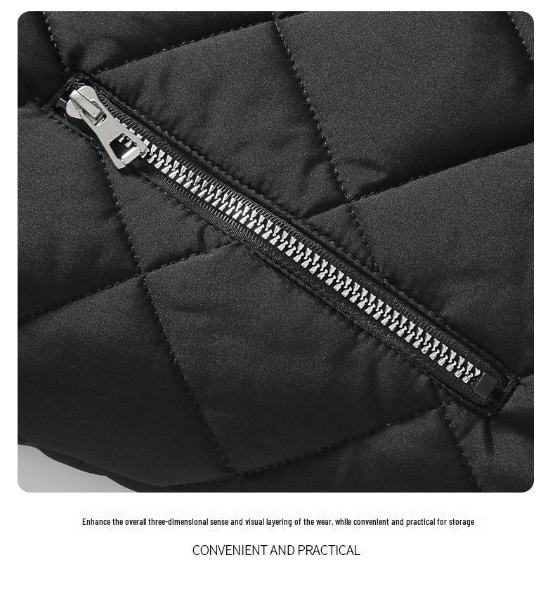 2024 Men's Large Winter Down Jacket - Velvet-Lined, Thickened Baseball Style with Stand Collar