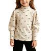 Girls Casual Long Sleeve Knit Base Layer Shirt with Soft Fabric for Everyday Wear