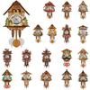 Wooden Wall Clock Precise Decorative Nordic Style Antique Wooden Hanging Clock for Living Room