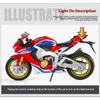 1/9 Honda CBR1000RR Speed Adult Collection Decoration Gifts Motorcycle Diecast Simulation Alloy Model Sound & Light Toy for Boys