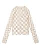 CARGOBROS FOR WOMAN Dot See-Through Long Sleeve Layered Casual Short Sleeve Tee Set (Ivory/Melange)