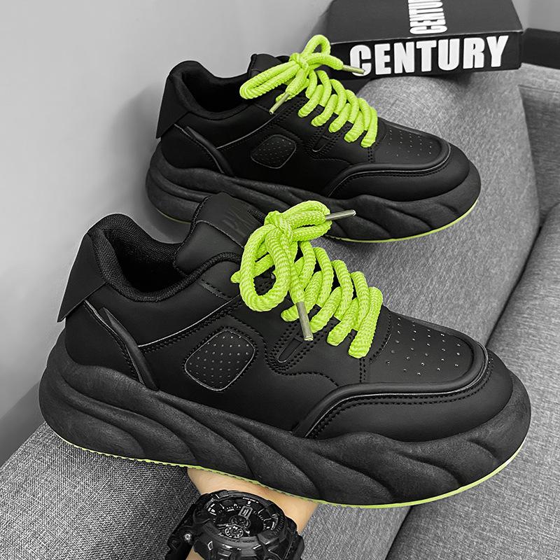 Fashion New Exquisite Men's Sneakers Shallow Mouth Fashion Versatile Casual Shoes Thick Soled Increased Breathable Running Shoes