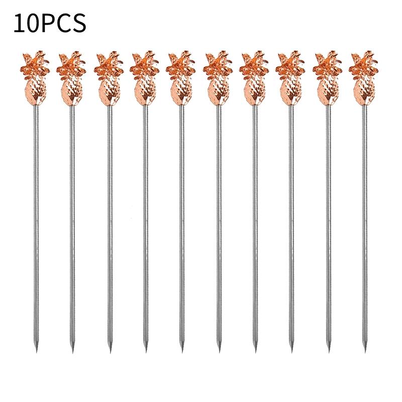 5-10Pcs Creative Stainless Steel Cocktail Picks Martini Picks Juice Decoration Picks Bar Bartending Tools Kitchen Accessories