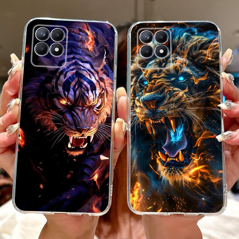 Clear Cover For Realme 8i Case RMX3151 Luxury Butterfly Love Flowers Cool Painted Phone Case For Realme Narzo 50 RMX3286 Cover