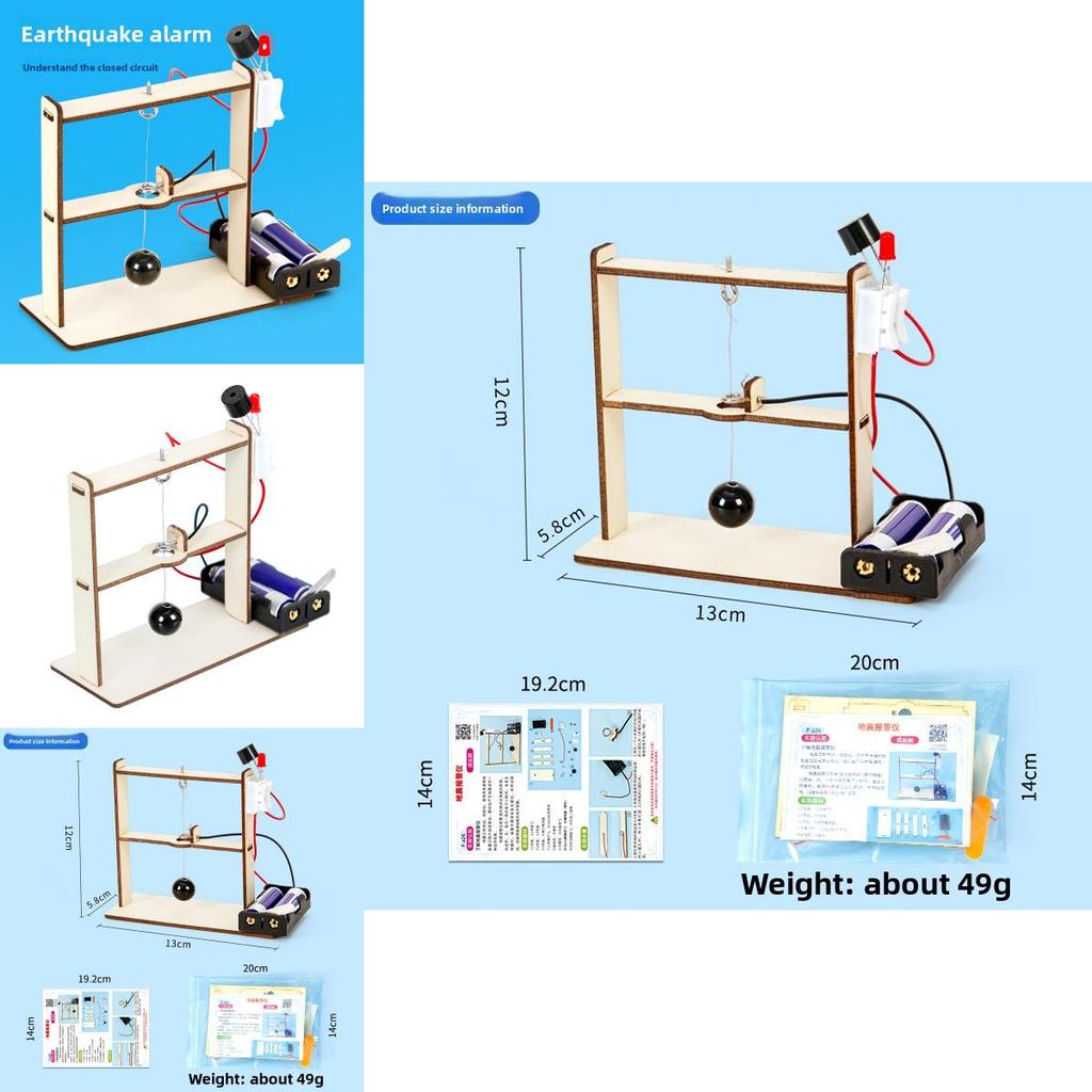 Expérience Scientifique Bricolage Modèle d'Alarme Tremblement de Terre Avec Technologie Vapeur Kit Éducatif Pour Enfants